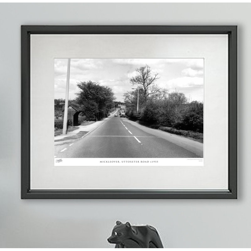 Mickleover, Uttoxeter Road C1955 - Single Picture Frame Print, 28cm H x 36cm W x 2.3cm D