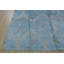 Tapis unique en viscose noué à la main bleu de 8 pi 4 po x 9 pi 10 po Gamari