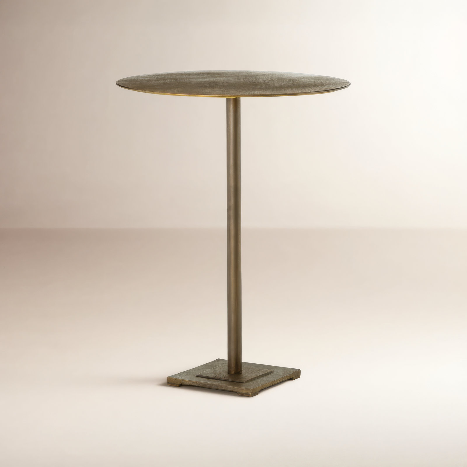 Nell 32'' Round Dining Table, 41.5" H x 32" L x 32" W, Acid Etched Aged Brass