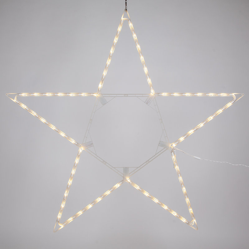 Étoile pliante avec lumière DEL, H 32 po