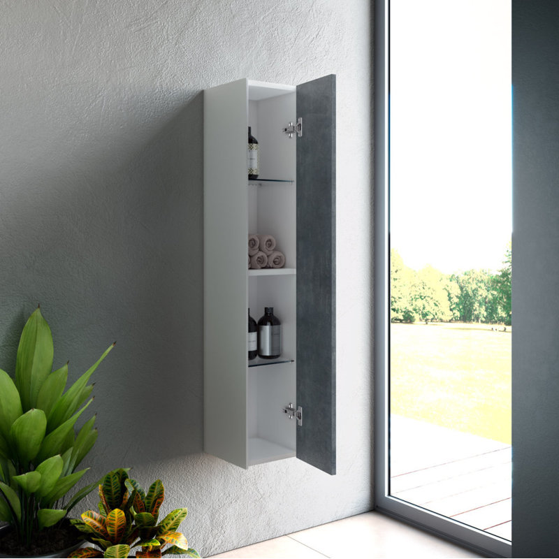 Dorcus Linen Cabinet, Stone Blue