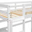 Lit mezzanine simple avec bureau et tablettes, barrière de sécurité et échelle-1080025515