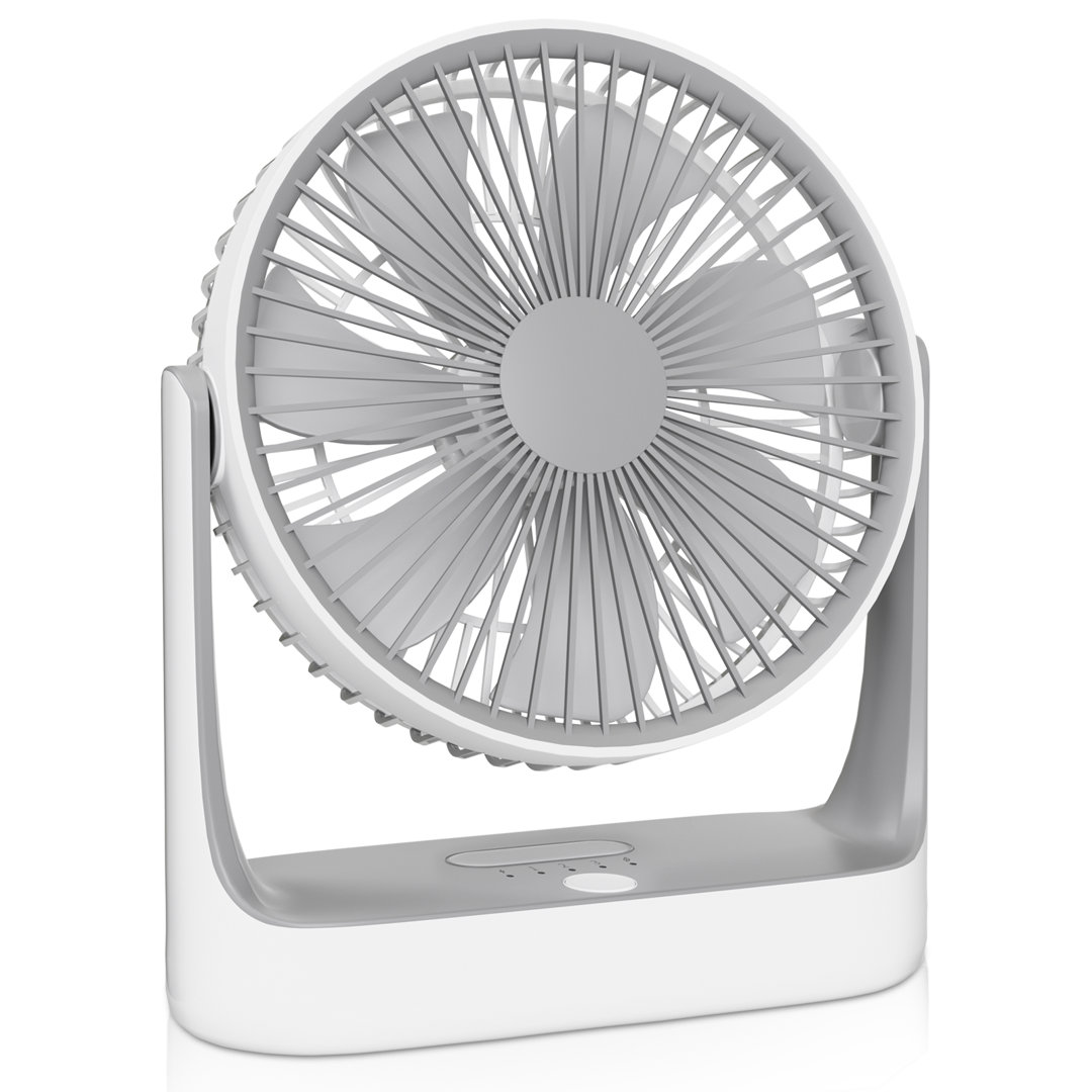 6" USB Rechargeable Desk Fan, Wall Mounted Hanging Fan with LED Light and Hook, for Home Office MoNiBloom