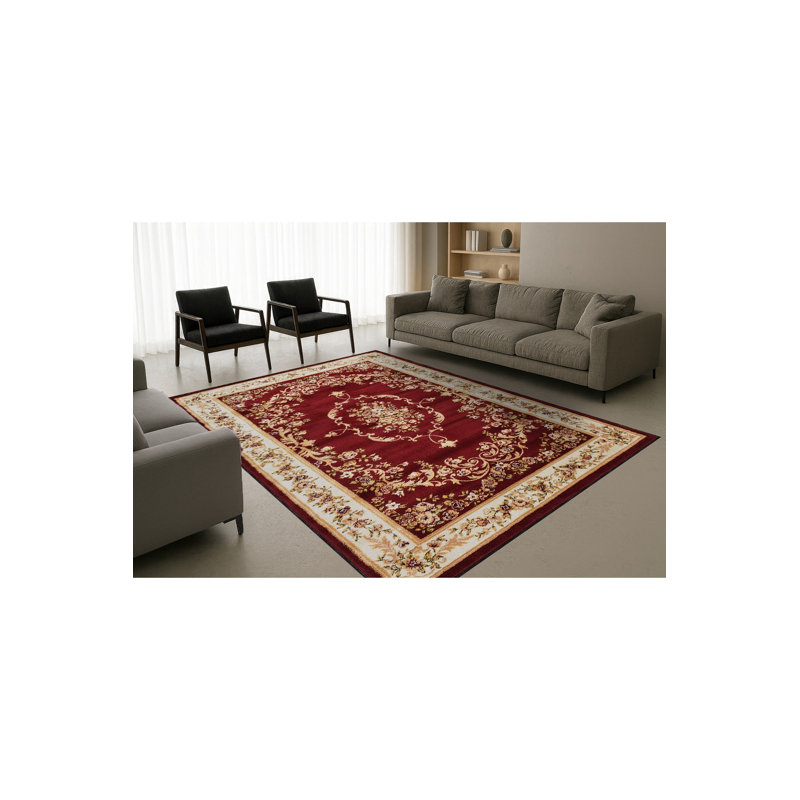 Tapis beige tissé traditionnel Mosso, 3'3" x 6'7"