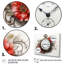 Horloge rouge, charme rétro sur toile, 3 pièces-662982974