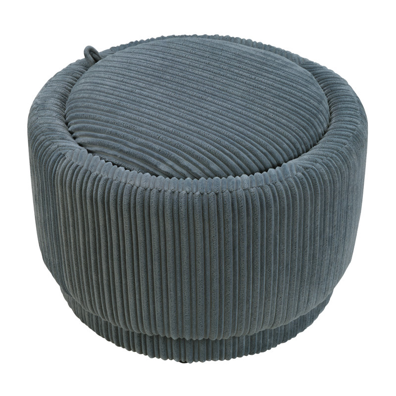 Deambra Storage Ottoman, Slate Cord