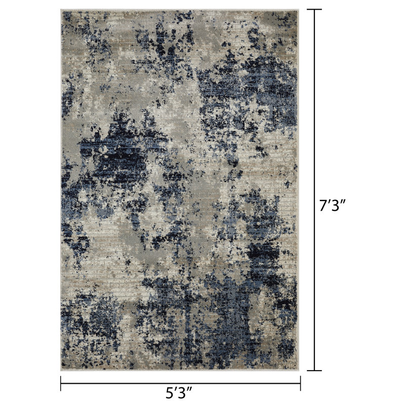 Shawnya Abstract Indoor Rug, Rectangle 5' x 8'