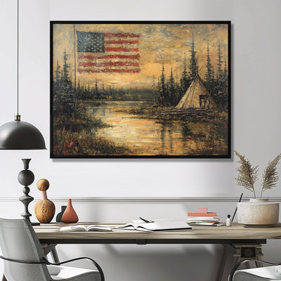 Scenes Of Native American Culture Left Behind I - USA Patriotist Canvas Wall Art