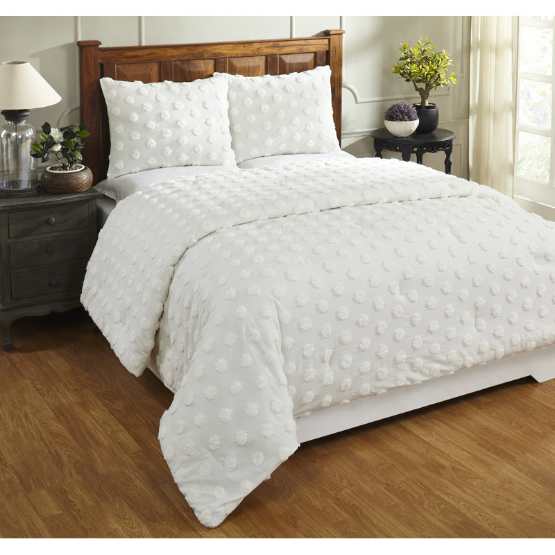 Ensemble d'édredon 100% coton à rayures avec taies décoratives, Bleu, Édredon double / grand + 2 taies décoratives sta