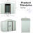 8Ft X 4Ft Metal Shed With Galvanized Steel And Foundation Outdoor Hooks-126814477