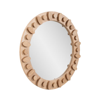 Robin Baron Winfield Wooden Round Mirror