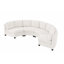 Canapé modulaire courbé 4 places modulaire, canapé revêtu de tissu de chenille avec structure intérieure en bois massif, poche à ressort et coussins en mousse, pieds en plastique, pour le salon-337660501-337660507