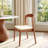 Ikerne Upholstered Side Chairs (Set Of 6) Soft Leather Solid Wood Backrest Breathable Armless Dining Chairs-574176096-574176100-574176103