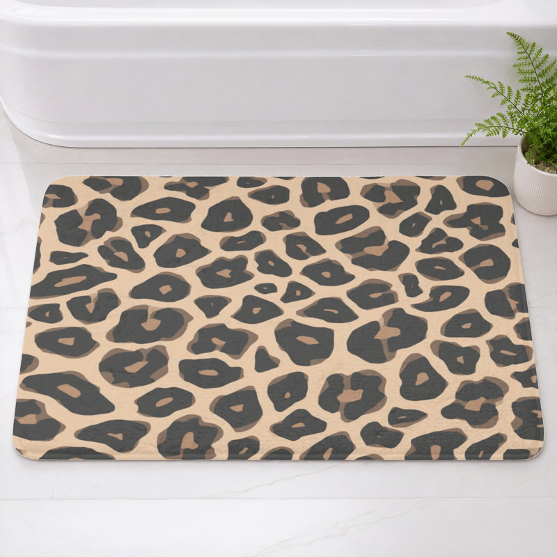 Tapis de bain à motif Boyd, 34in W x 21in L, Black Beige