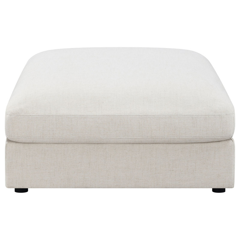 Repose-pieds carré rembourré, Beige