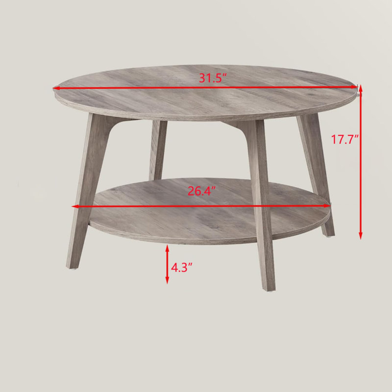 Table basse simple Dony, Heather Greige