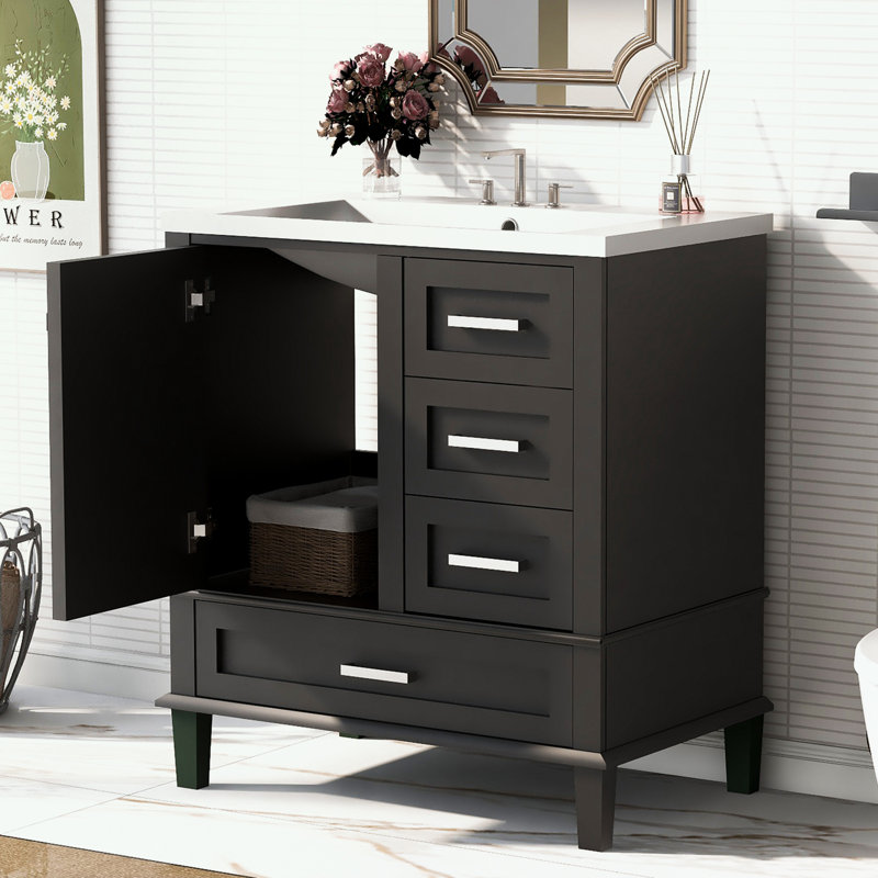 Armoire de salle de bain Richi, Noir