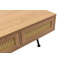 Table basse moderne scandinave avec pieds en métal, panneau de particules brun mélamine 35,4 x 17,3 x 23,6 pouces | Conception durable, supporte jusqu'à 33 lb | Élégante couleur unie, parfaite pour le salon et les espaces de détente