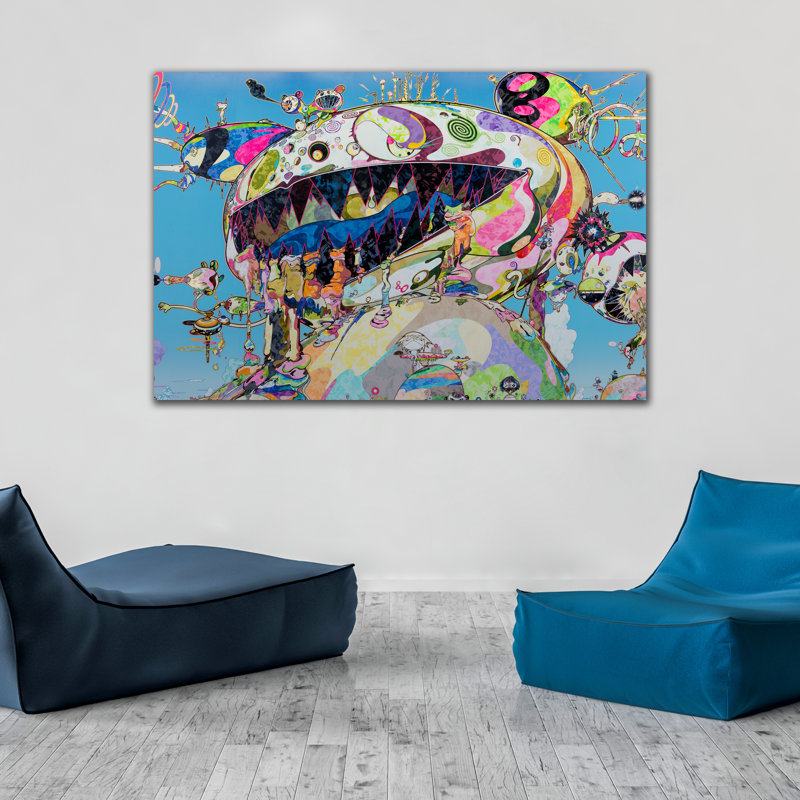 «Takashi Murakami Paris Fondation», papier d'art moderne, affiche sur toile, H 18 po x l 24 po x P 0,1 po