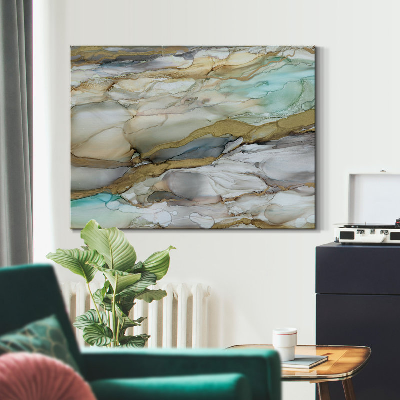 " Marbled Glass II ", 8" H x 12" W x 1" D