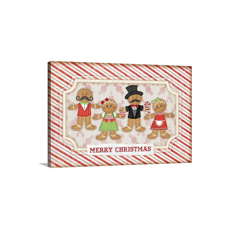 «Gingerbread Christmas» par Jennifer Pugh, impression, H 32 po x l 48 po, Toile