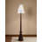 French Vintage-Style Solid Wood & Fabric Floor Lamp-118575445