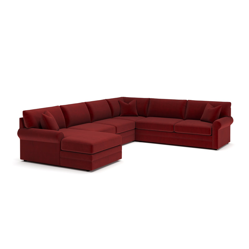 Charlie 4-Piece Sectional, Cruise Adrift, Bella Ruby