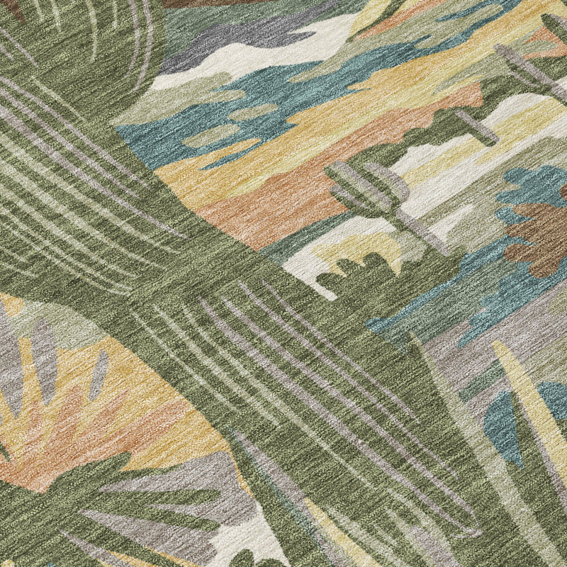 Machine Washable Indoor/Outdoor Chantille ACN2496 Americana Rug, Teal, 2'6" x 3'10"