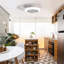 Ventilateur de plafond fermé 18 pouces avec lumière et télécommande, ventilateur encastré moderne à profil bas sans pales pour la salle à manger de la cuisine de la chambre à coucher