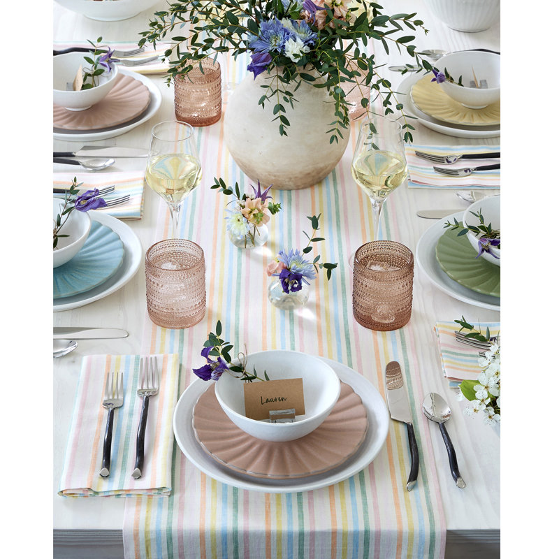Julia - 100% Pure Linen Table Runner, 156" x 14"