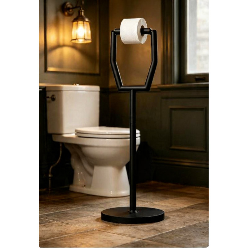 Porte-papier hygiénique sur pied RicheMake (noir)