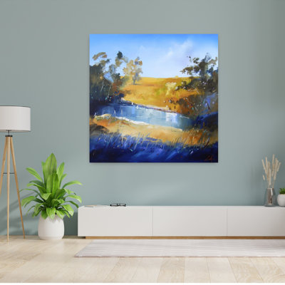 Winter Dam, art contemporain abstrait, paysage