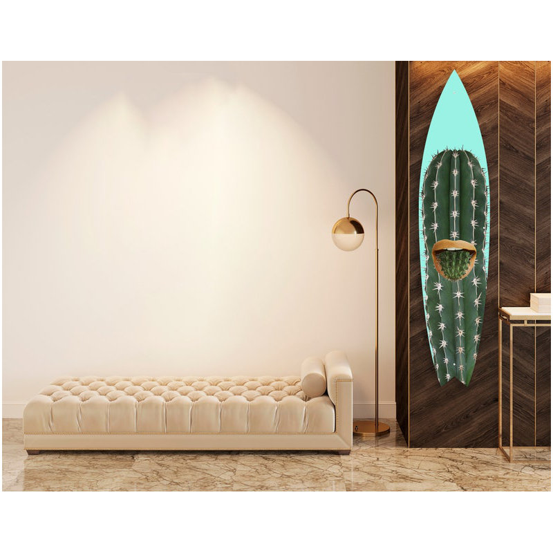 Décoration murale planche de surf Cactus