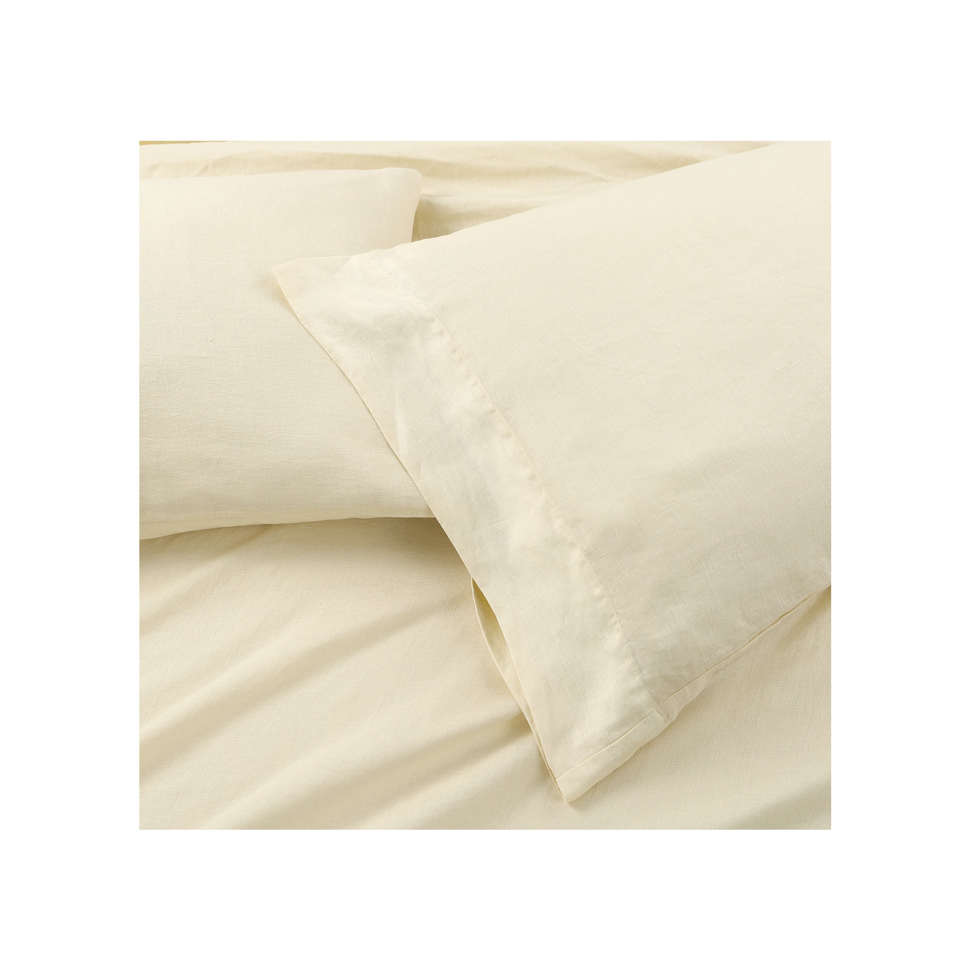 Frazier 100% Linen Machine Woven Sheet Set, California King Sheet Set with 2 Pillowcases, Ivory
