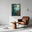 «Red Fox and Owl in Misty Forest with Glowing Mushroom», art mural sur toile-133462263