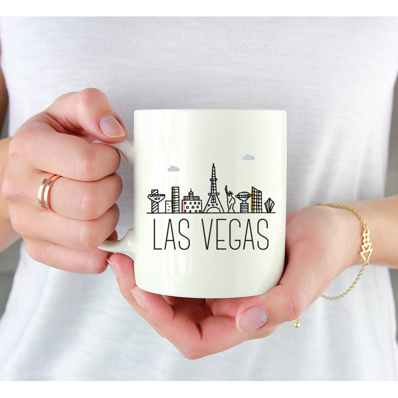 Tasse à café Colorful City Skyline, Las Vegas