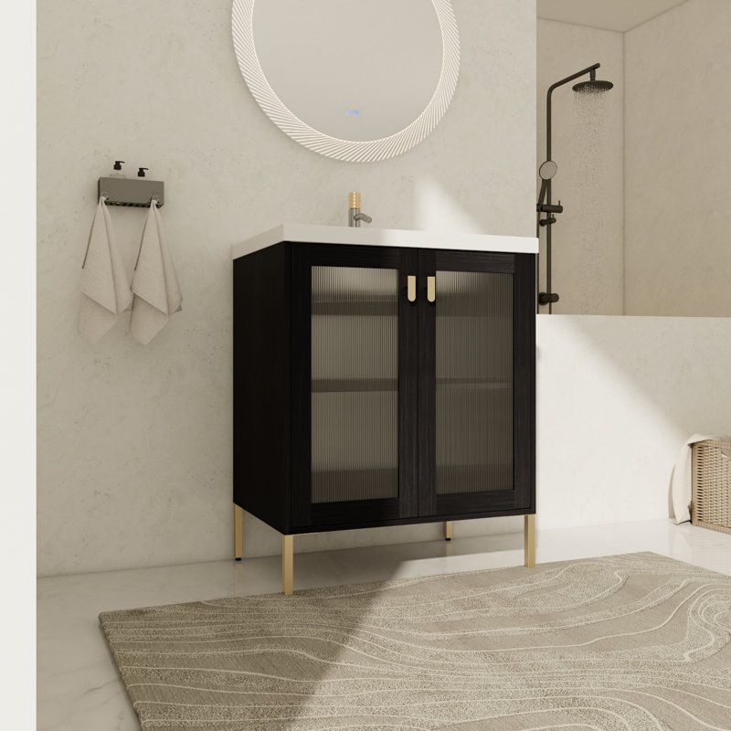 Ensemble de meuble-lavabo simple 27,83 po avec plateau en céramique Yvane