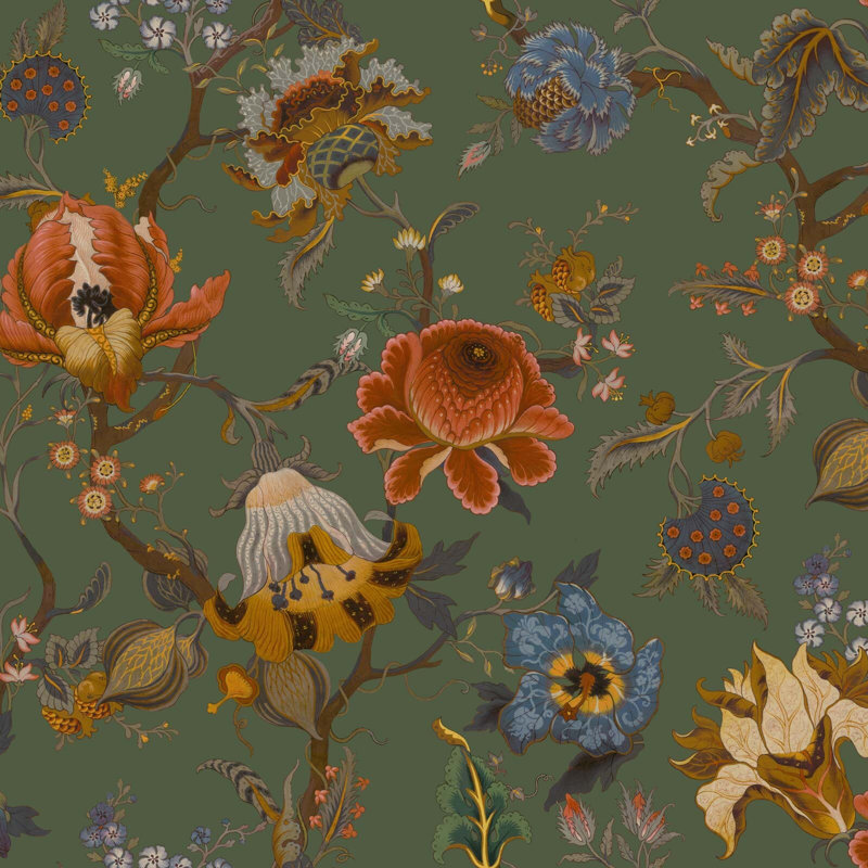Artemis 9.84' L x 70.8" W Wallpaper Roll, Green