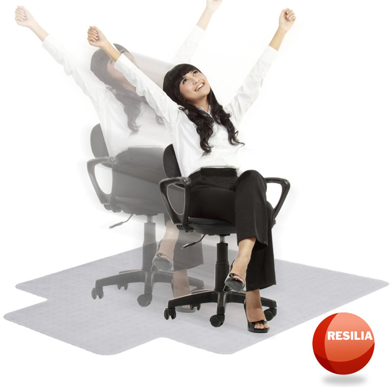 Tapis de chaise droit standard, Inclus, l 36 po x P 48 po, Transparent