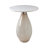 Glass and Marble Accent End Table with Sculptural Base, Side Table-729725654