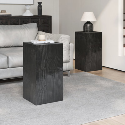 Wood-Look Square-Column MGO End Table