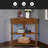 33.8'' Small Triangle Corner Table, Wood Corner Side Table For Small Spaces/ Living Room, 3 Tier End Corner Table With Solid Wood Legs-879425381