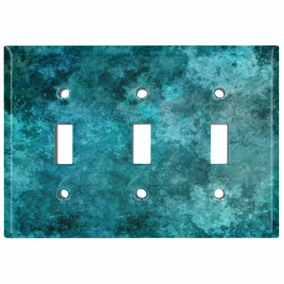 Patterned 3 - Gang Toggle Light Switch Standard Wall Plate