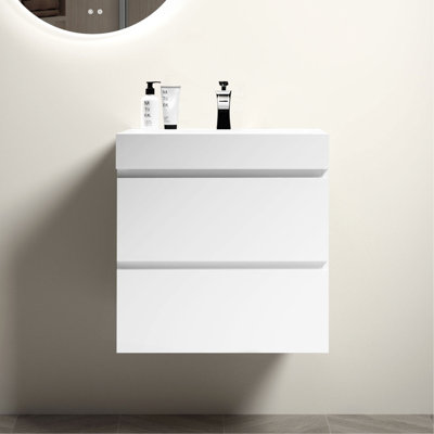 Meuble-lavabo blanc 24 po avec lavabo Alice