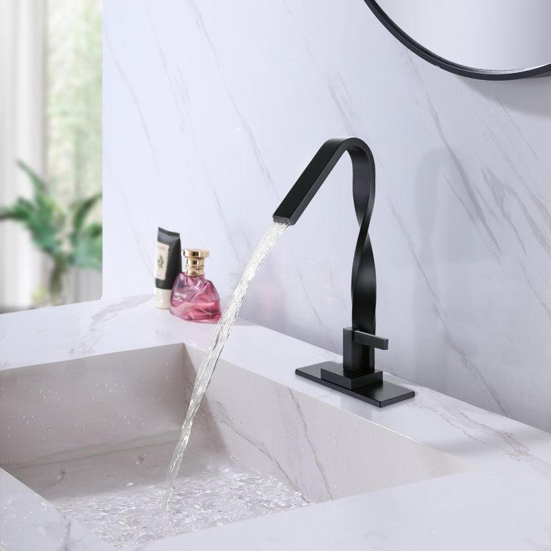 Single-Hole Single-handle Bathroom Faucet, Matte Black