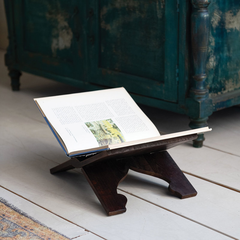 Très grand porte-livre pliable en bois récupéré