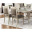 Chaises de salle à manger d'appoint de luxe argentées, de 2, dossier, coussin rembourré, gris et argent, bois d'hévéa, siège de présentation classique 2 pièces