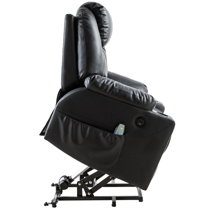 Fauteuil de massage inclinable électrique en similicuir
