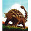 Ankylosaurid - Graphic Art on Canvas