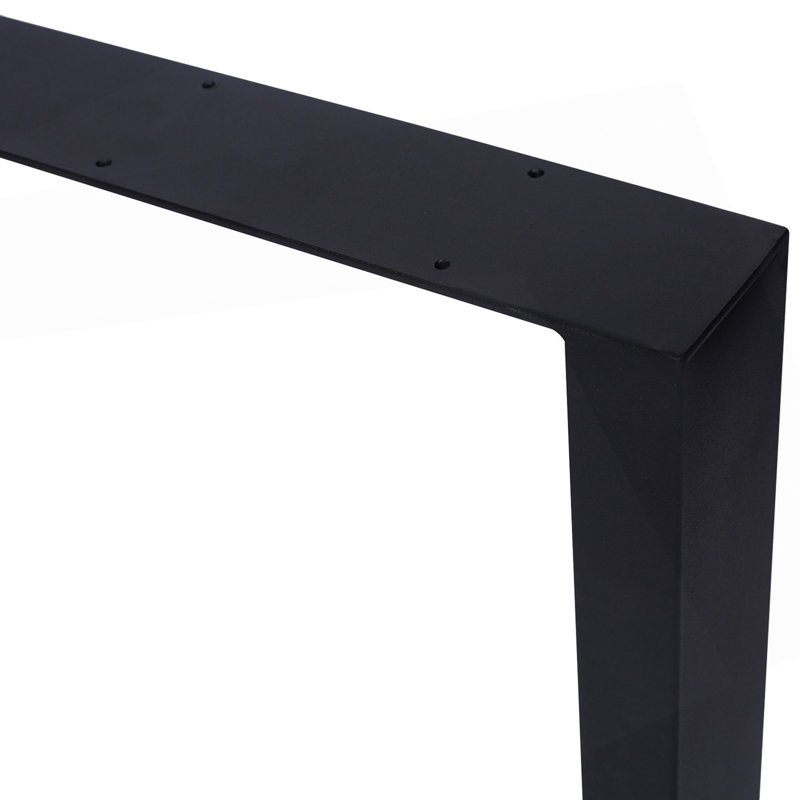 Pieds de table carrés 28 po x 28 po, pieds de table larges en métal, pieds de table en acier robuste, pieds de table de salle à manger, pieds de bureau, ensemble de 2